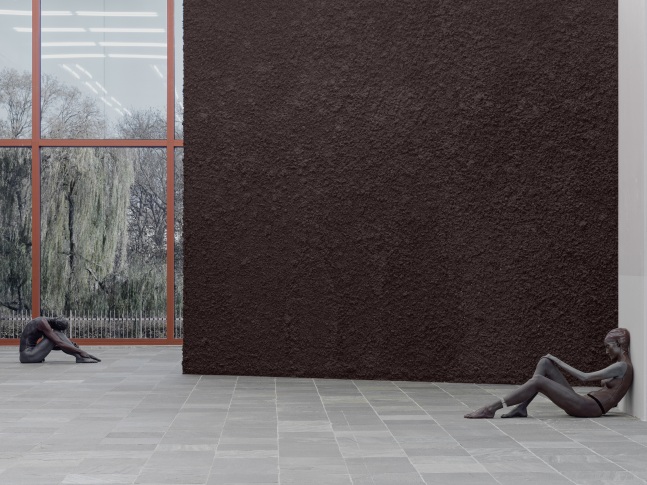 Installation view of sculptures by Ugo Rondinone