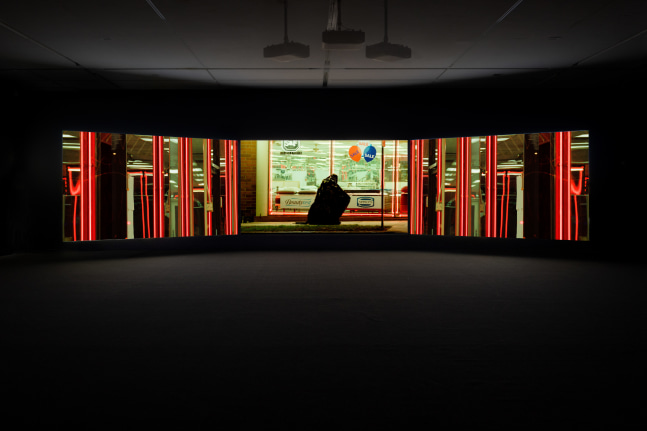 installation view of works by Doug Aitken