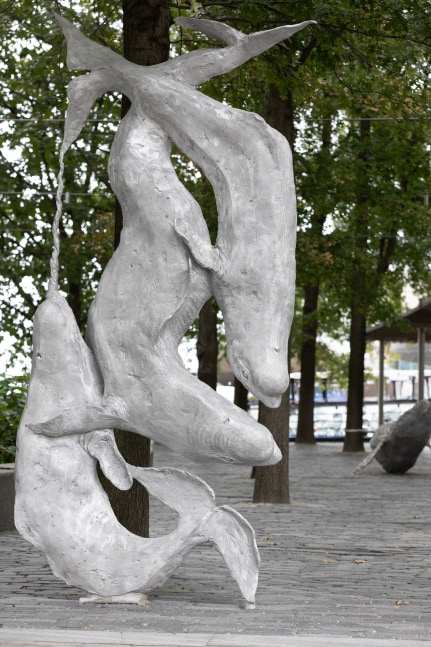 Installation view, Jean-Marie Appriou, Whale Song, Central Wharf, Boston, 2024