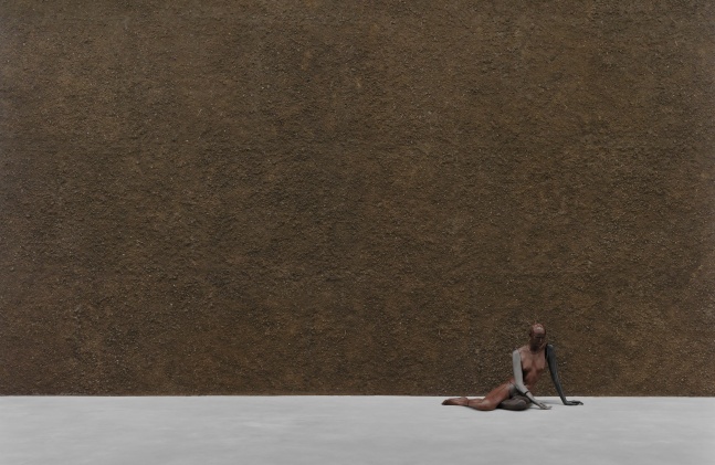 Installation view of sculptures by Ugo Rondinone