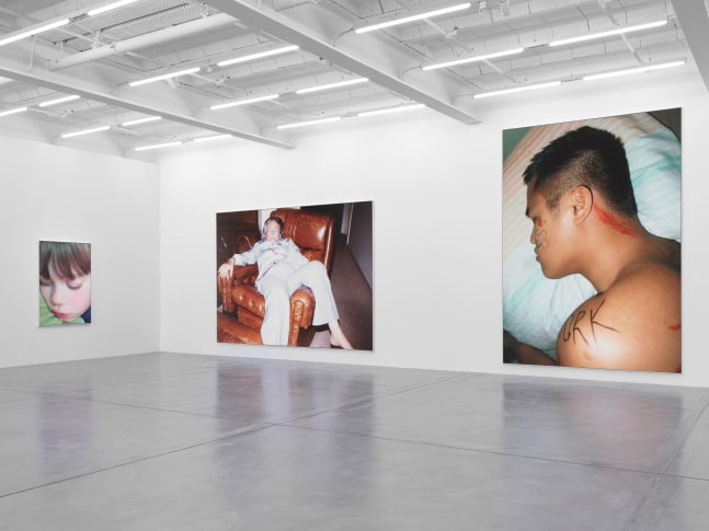 Installation view, Steven Shearer, The Golden Recline, Galerie Eva Presenhuber, Maag Areal, Zurich, 2025