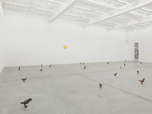 Installation view of Ugo Rondinone sculpture and installation exhibition