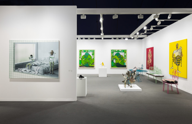 installation view of works by various artists