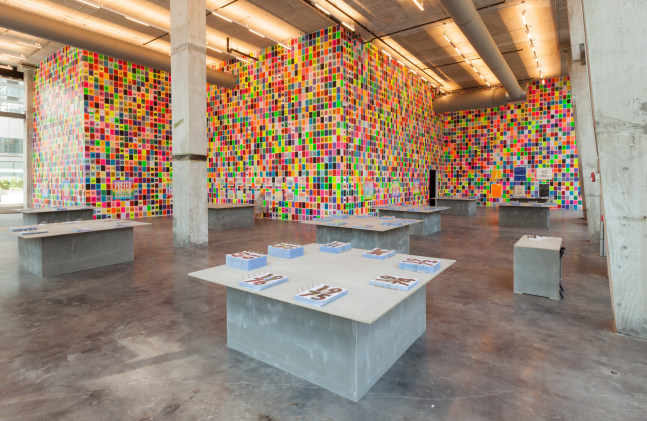 Installation view of works by John Giorno