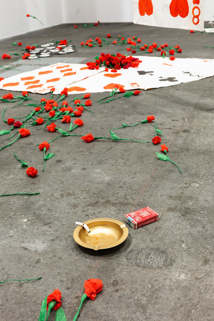 Installation view, Karen Kilimnik,&amp;nbsp;The Joker Episode of The Avengers, Art Basel Unlimited, Basel, 2024