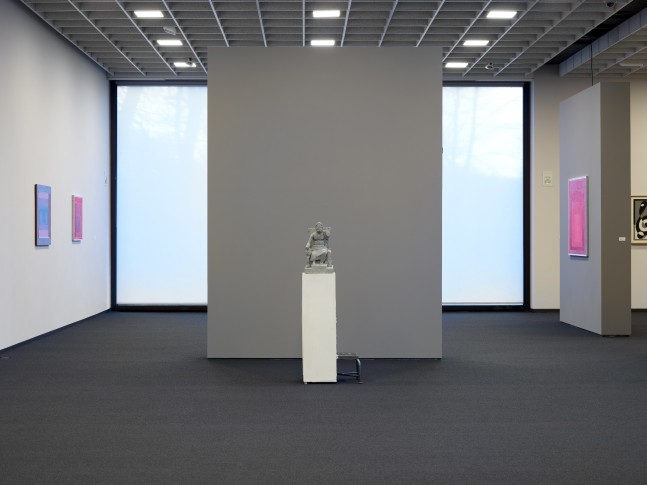 Installation views of works by Bernhard Fuchs, Justin Matherly, Tobias Pils