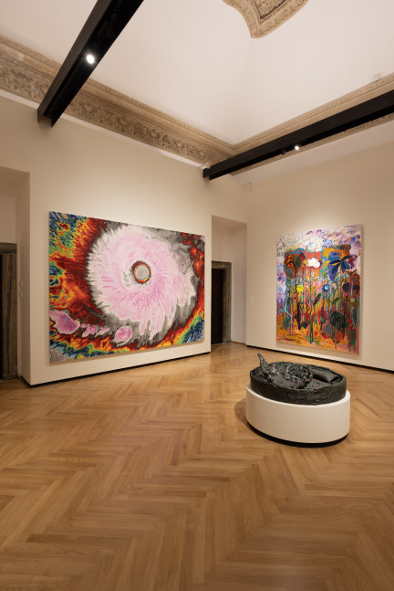 Installation view, Shara Hughes, Day for Night: New American Realism, A&amp;iuml;shti Foundation, Palazzo Barberini, Rome, 2024