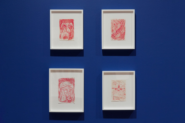 Installation view, Josh Smith, Life Drawing, The Drawing Center, New York, 2024