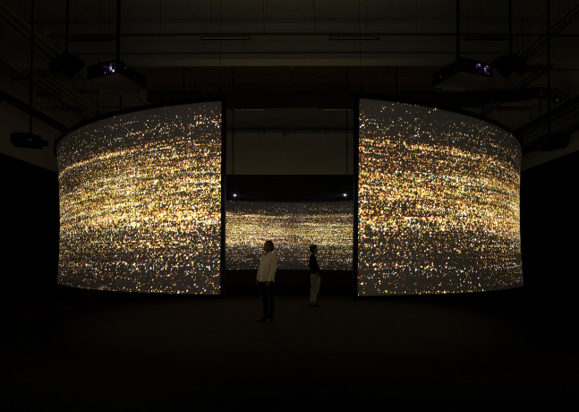 Installation view of Works by Doug Aitken