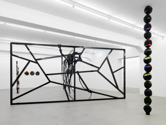 Installation view of sculptures by Eva Rothschild