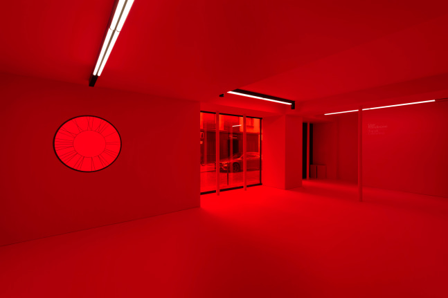 Installation view, Ugo Rondinone &amp;amp; Tarek Lakhrissi, who is afraid of red blue and yellow?, Reiffers Art Initiatives, Paris