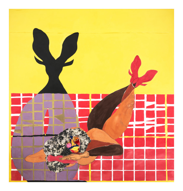 painting by Tschabalala Self