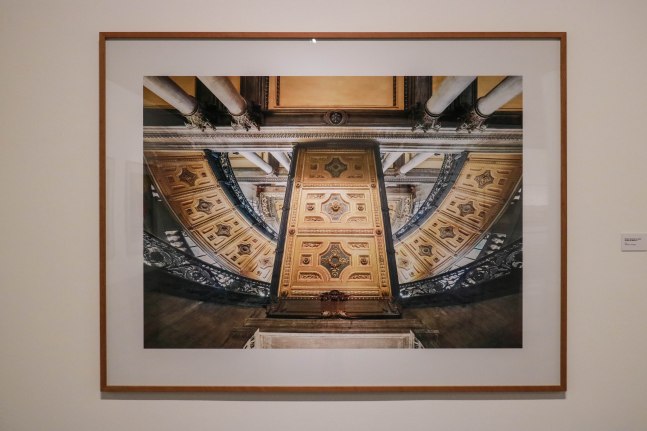 Installation view of photographs by Candida Höfer