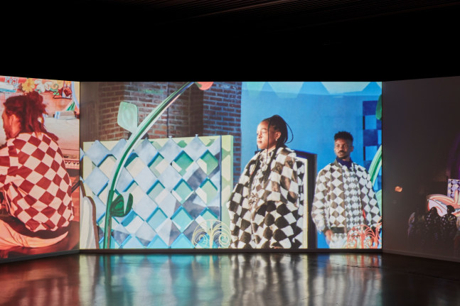 Installation view, Tschabalala Self,&amp;nbsp;Feed Me, Kiss Me, Need Me, Cultuurcentrum Strombeek, Grimbergen, 2023