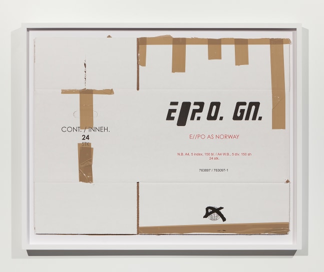 Installation view of sculptures by Matias Faldbakken