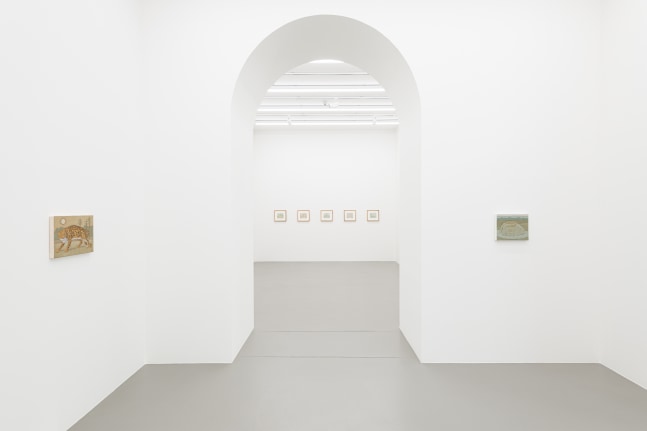 installation view of paintings and drawings by John Dilg