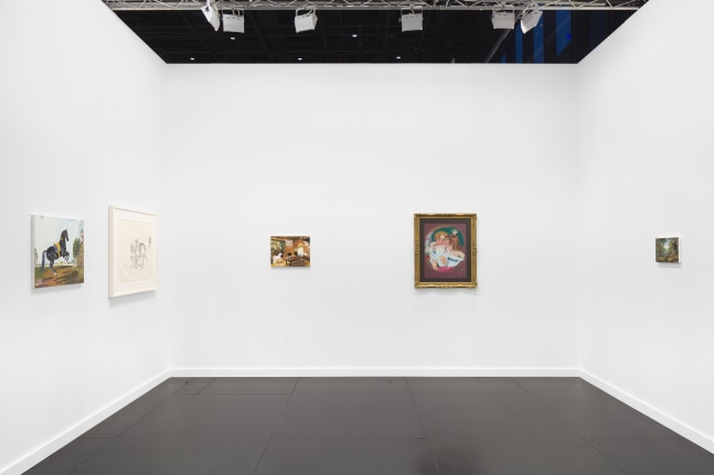 Installation view of paintings by Karen Kilimnik