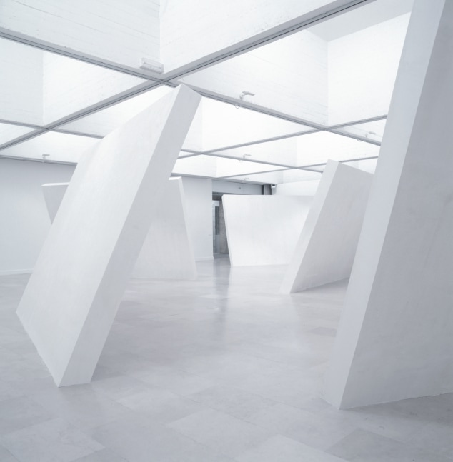 Installation view of sculptures by Ugo Rondinone