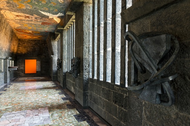 Installation view, Wyatt Kahn, Fantasmas, Museo Anahuacalli, Mexico City, 2024