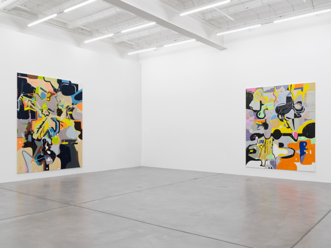Installation view of Michael Williams paintings exhibition