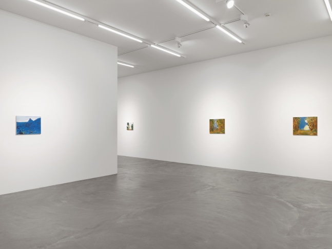 Installation view of Karen Kilimnik paintings exhibition