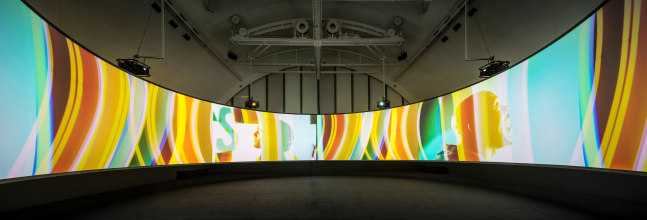 Installation view of Works by Doug Aitken