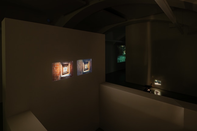 Installation view, Antoinette Zwirchmayr, In the stranglehold of ivy, curated by Tobias Pils, Galerie Eva Presenhuber, Vienna, 2023