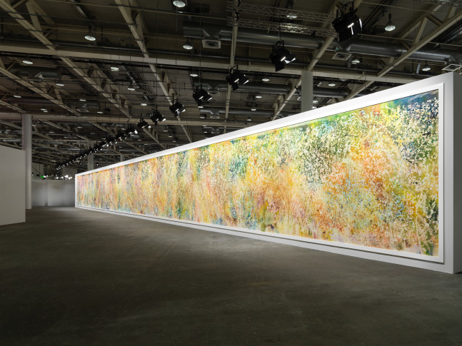 Installation view, Sam Falls, Spring to Fall, Art Basel Unlimited, Basel, 2024