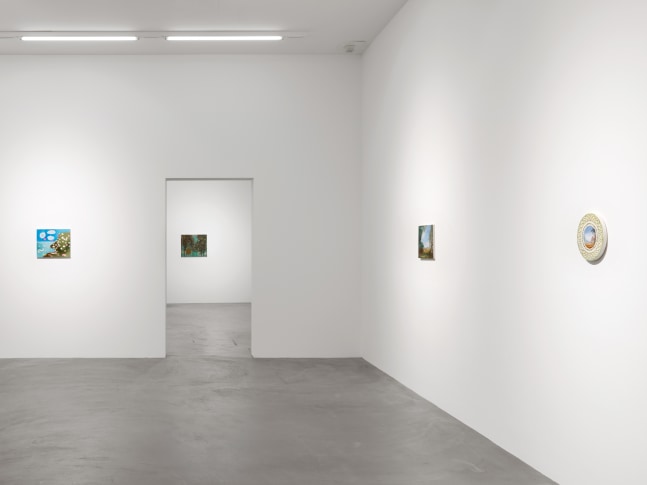 Installation view of Karen Kilimnik paintings exhibition