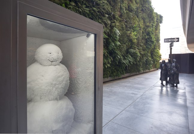 Installation view of sculpture by Peter Fischli and David Weiss