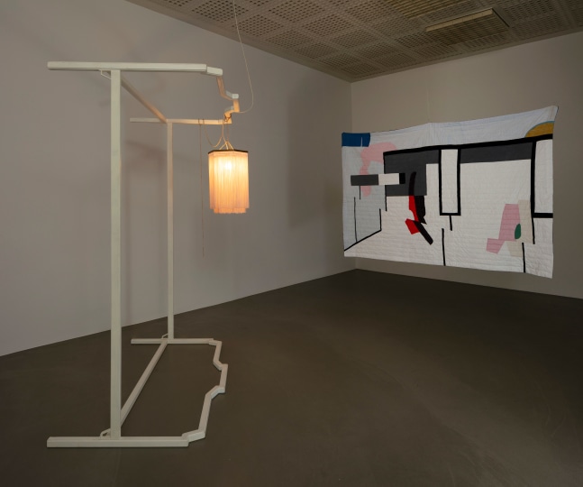 Installation view, Martin Boyce &amp;amp; Arrange Whatever Pieces Come Your Way, The Day Before Sewn into Sleep, Haubrok Foundation, Berlin, 2024&amp;nbsp;