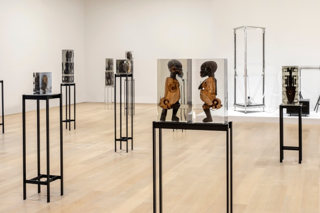 Installation view of sculptures by Matthew Angelo Harrison