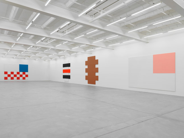Installation view of Joe Bradley painting exhibition