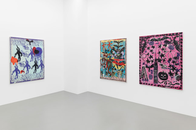 Installation view, Josh Smith, Studio News, Galerie Eva Presenhuber, Vienna, 2024