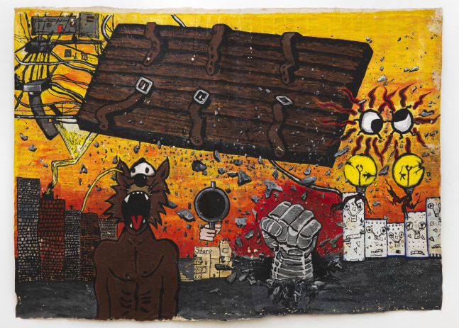 Work on canvas by Tim Rollins and K.O.S.