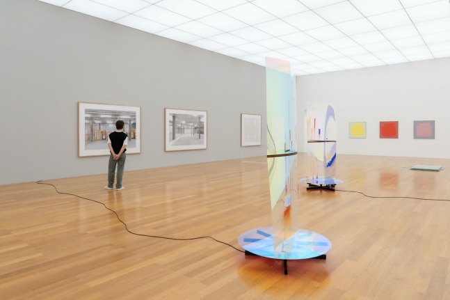 installation view of photographs by Candida Höfer