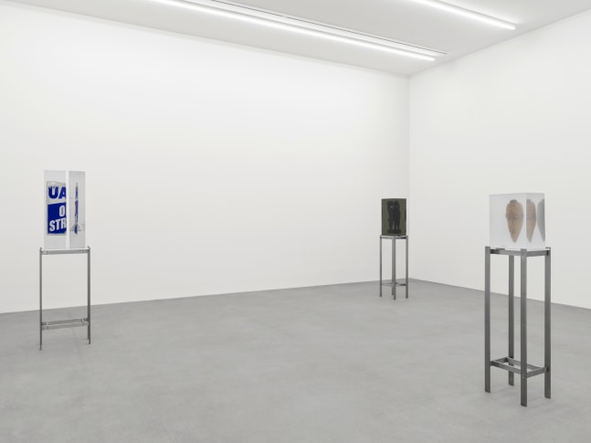 Installation view, Matthew Angelo Harrison, American Ghost, Galerie Eva Presenhuber, Waldmannstrasse, Zurich, 2024