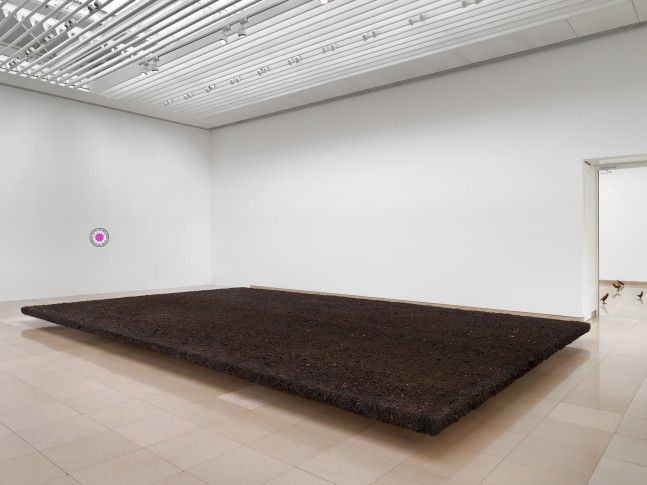 Installation view of sculptures by Ugo Rondinone