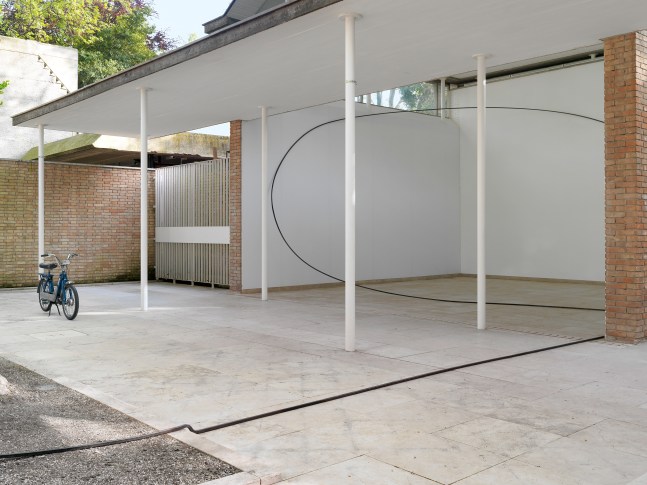 Installation view of sculptures by Valentin Carron