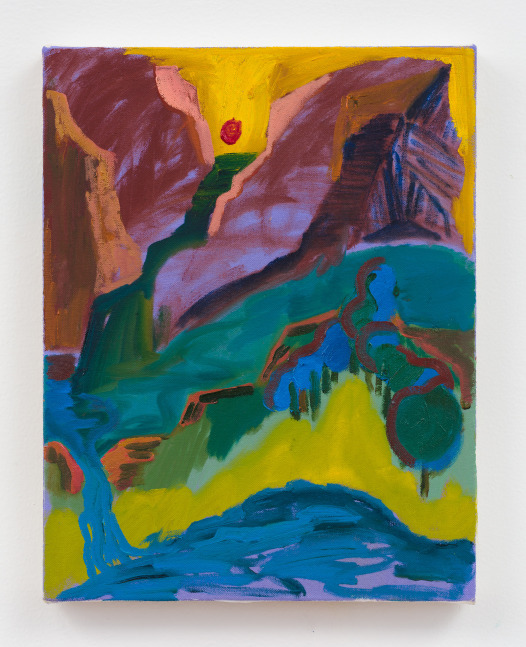 TRICKLE 2019 Oil and acrylic on canvas 35.5 x 28 x 3 cm / 14 x 11 x 1 1/8 in