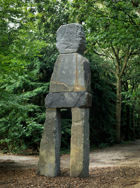 Installation view of sculpture by Ugo Rondinone