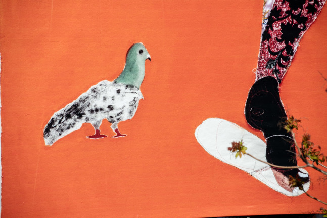 Installation view, Tschabalala Self, Loosie in the Park, Highline Billboard, New York, 2024