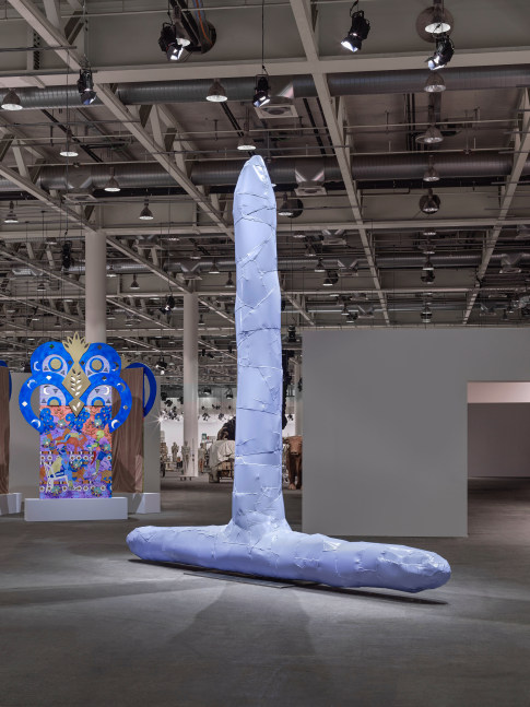 Installation view, Franz West, Verkehrtes T, Galerie Eva Presenhuber, Art Basel Unlimited, Basel, 2025
