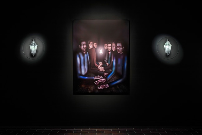 Installation view of Louisa Gagliardi paintings