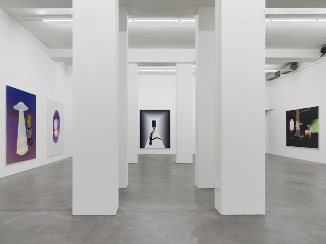 Installation view of Michael Williams paintings exhibition