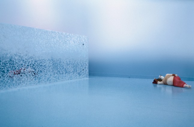 Installation view of sculptures by Ugo Rondinone