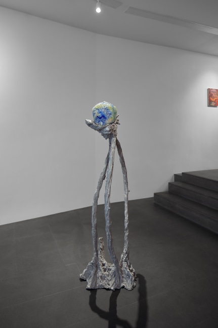 Installation view, Jean-Marie Appriou, Sam Falls, Shara Hughes, Galerie 75 Faubourg, Paris, 2021