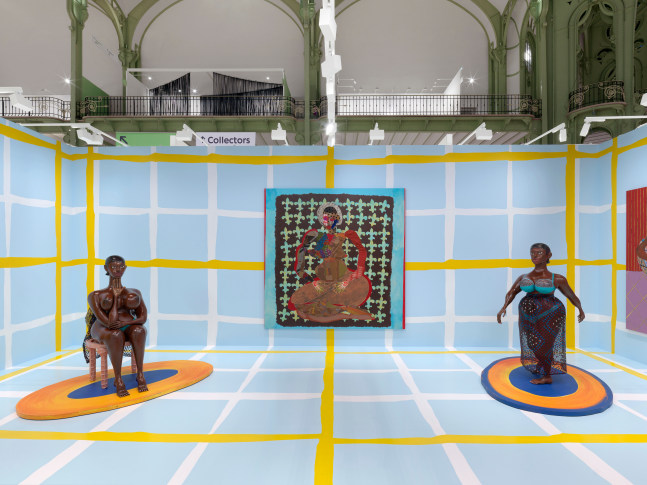 Installation view, Tschabalala Self, My House, Art Basel Paris, Grand Palais, Paris, 2024