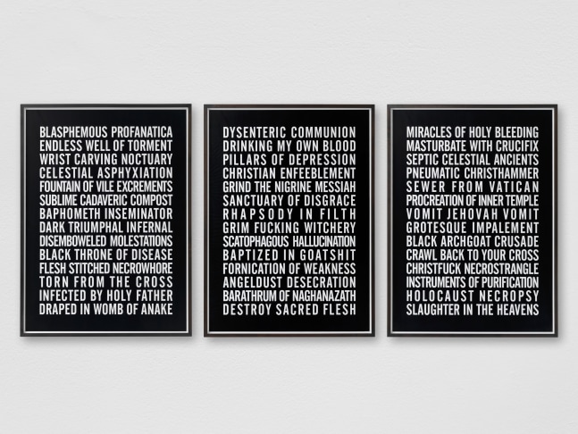 Poems XXIV

2008

Charcoal on rag paper; 3 framed drawings

124.8 x 92.075x 5.1 cm / 49 1/8 x 36 1/4 x 2 inches

&amp;copy; Steven Shearer