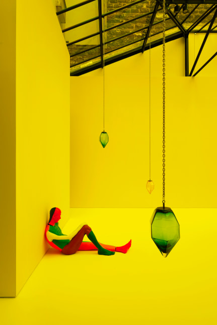 Installation view, Ugo Rondinone &amp;amp; Tarek Lakhrissi, who is afraid of red blue and yellow?, Reiffers Art Initiatives, Paris